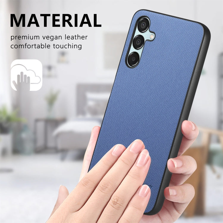 For Samsung Galaxy A55 5G Twill Fabric Leather Skin Back Phone Case