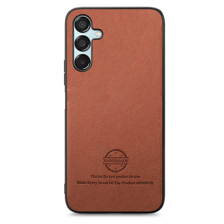 For Samsung Galaxy A55 5G Twill Fabric Leather Skin Back Phone Case