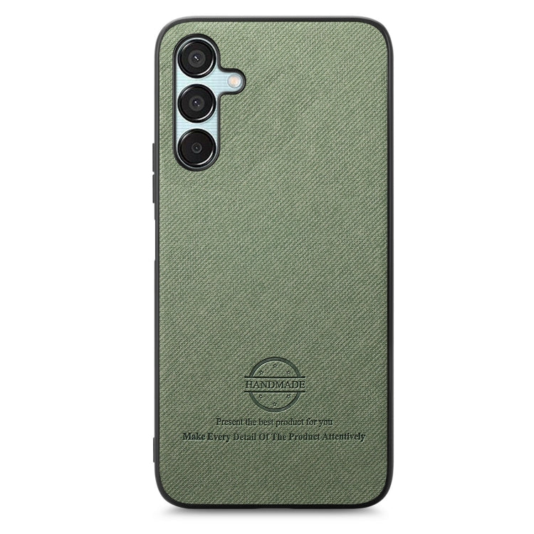 For Samsung Galaxy A55 5G Twill Fabric Leather Skin Back Phone Case