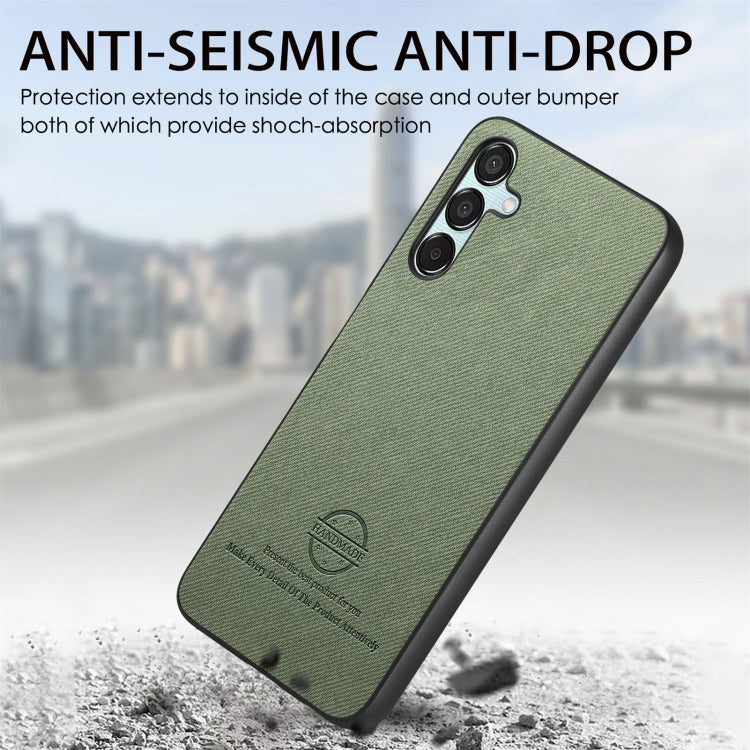 For Samsung Galaxy A55 5G Twill Fabric Leather Skin Back Phone Case