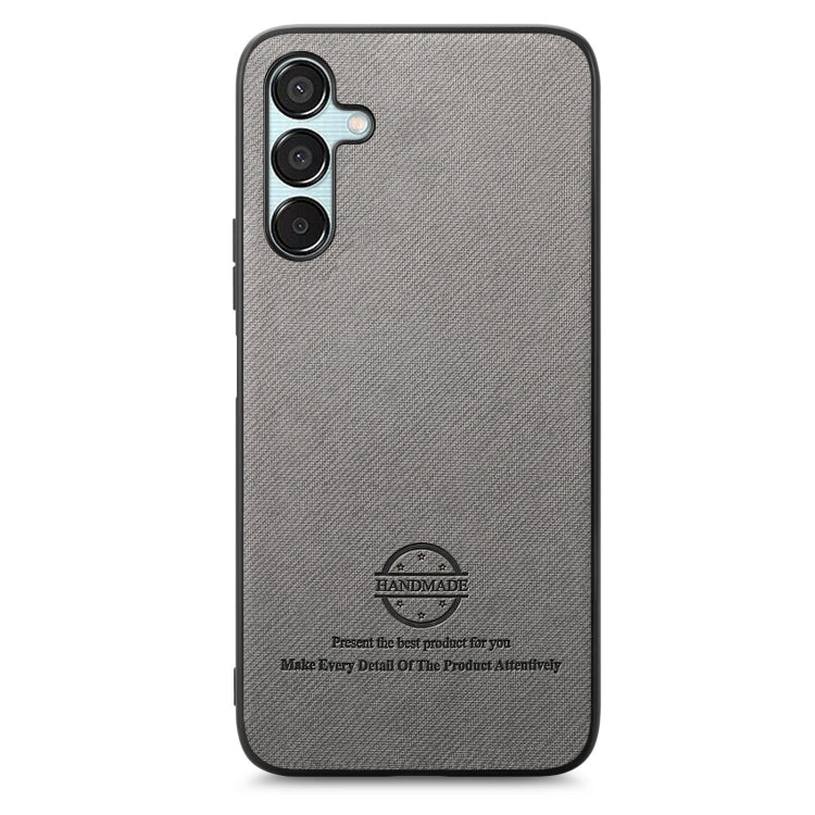 For Samsung Galaxy A55 5G Twill Fabric Leather Skin Back Phone Case
