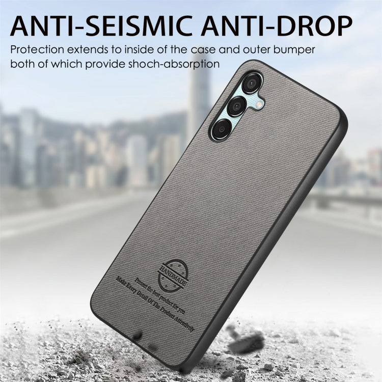 For Samsung Galaxy A55 5G Twill Fabric Leather Skin Back Phone Case