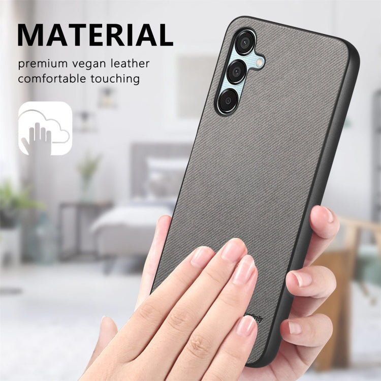For Samsung Galaxy A55 5G Twill Fabric Leather Skin Back Phone Case