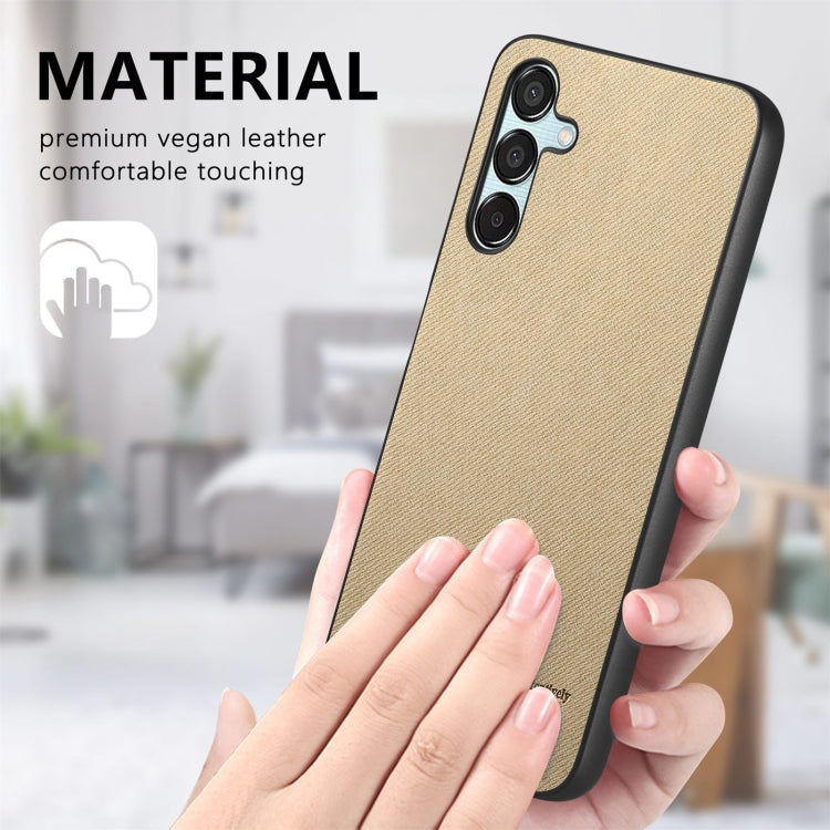 For Samsung Galaxy A55 5G Twill Fabric Leather Skin Back Phone Case