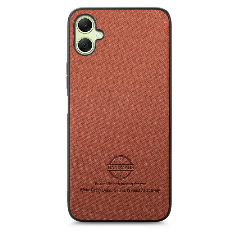 For Samsung Galaxy A06 Twill Fabric Leather Skin Back Phone Case