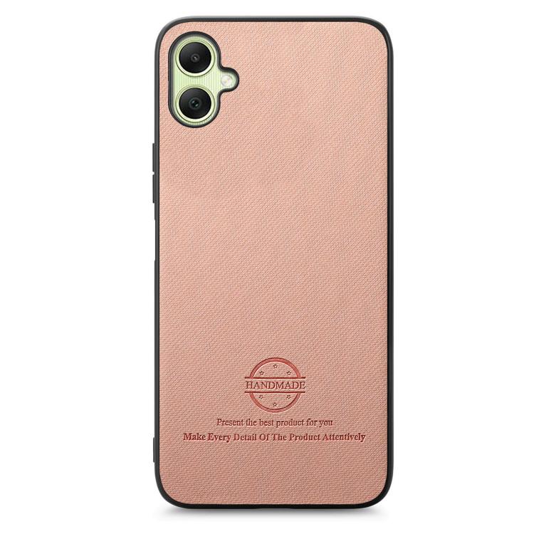 For Samsung Galaxy A06 Twill Fabric Leather Skin Back Phone Case