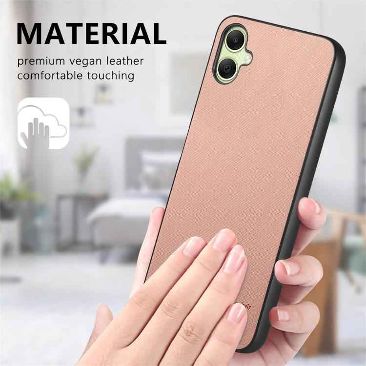 For Samsung Galaxy A06 Twill Fabric Leather Skin Back Phone Case