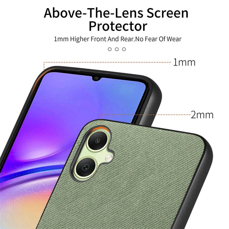 For Samsung Galaxy A06 Twill Fabric Leather Skin Back Phone Case