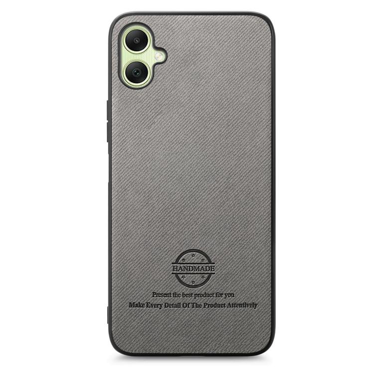 For Samsung Galaxy A06 Twill Fabric Leather Skin Back Phone Case