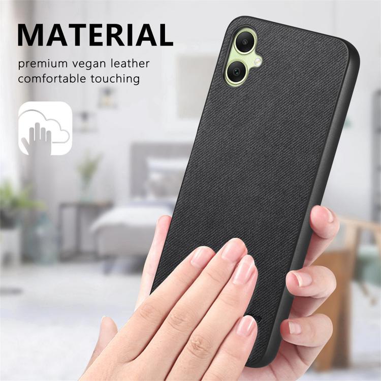 For Samsung Galaxy A06 Twill Fabric Leather Skin Back Phone Case
