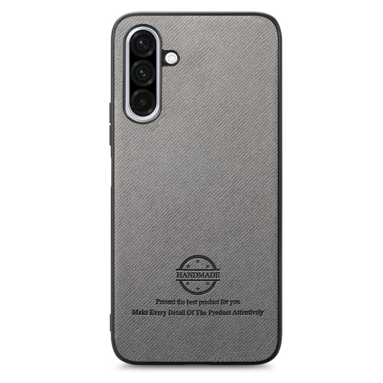 For Samsung Galaxy A16 Twill Fabric Leather Skin Back Phone Case