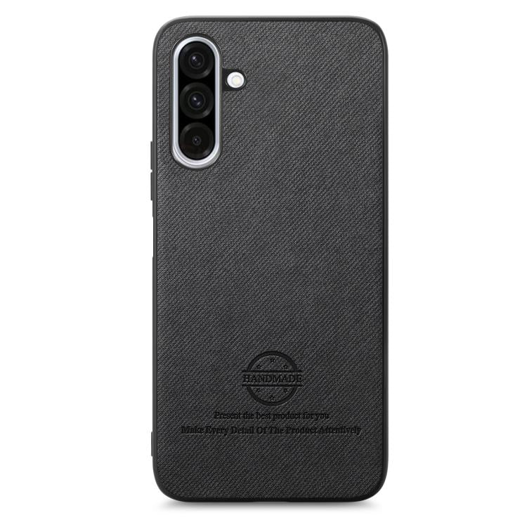 For Samsung Galaxy A16 Twill Fabric Leather Skin Back Phone Case