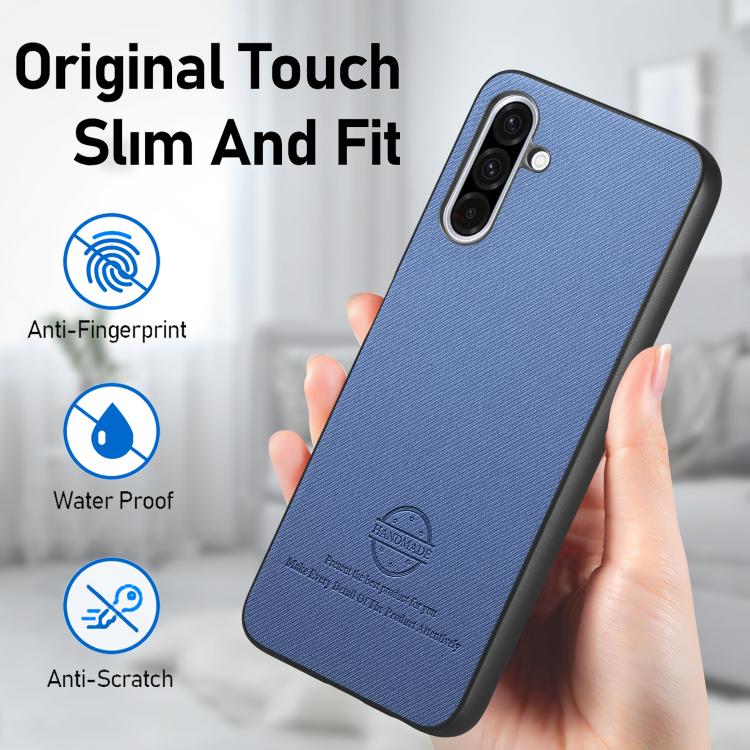 For Samsung Galaxy A26 Twill Fabric Leather Skin Back Phone Case