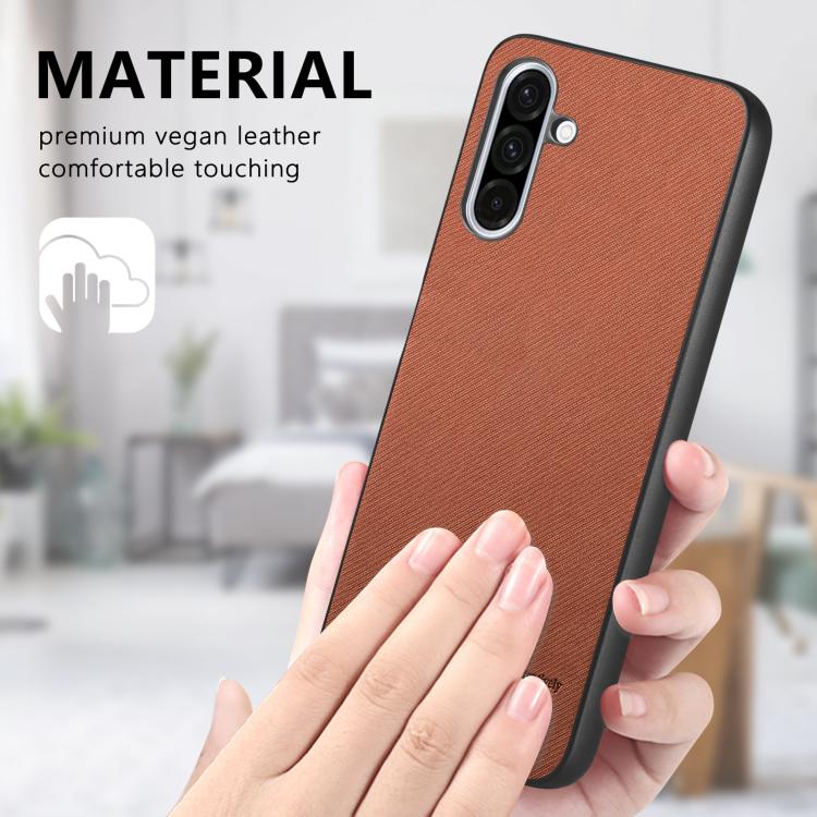 For Samsung Galaxy A36 Twill Fabric Leather Skin Back Phone Case