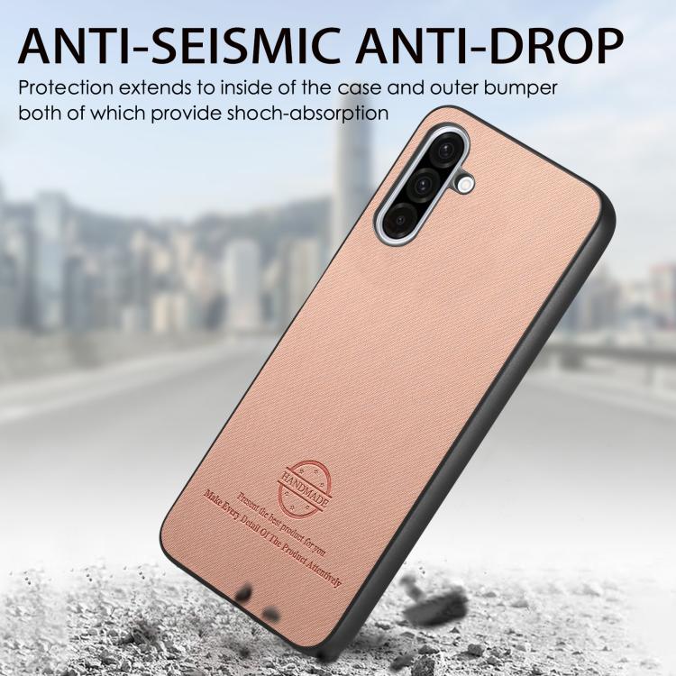 For Samsung Galaxy A36 Twill Fabric Leather Skin Back Phone Case