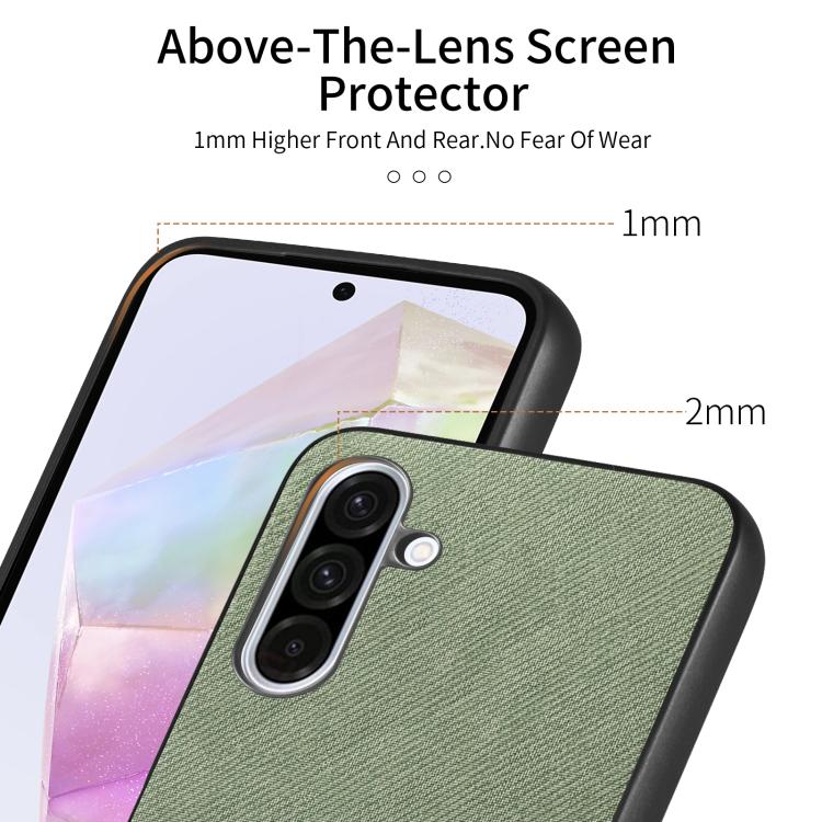 For Samsung Galaxy A36 Twill Fabric Leather Skin Back Phone Case