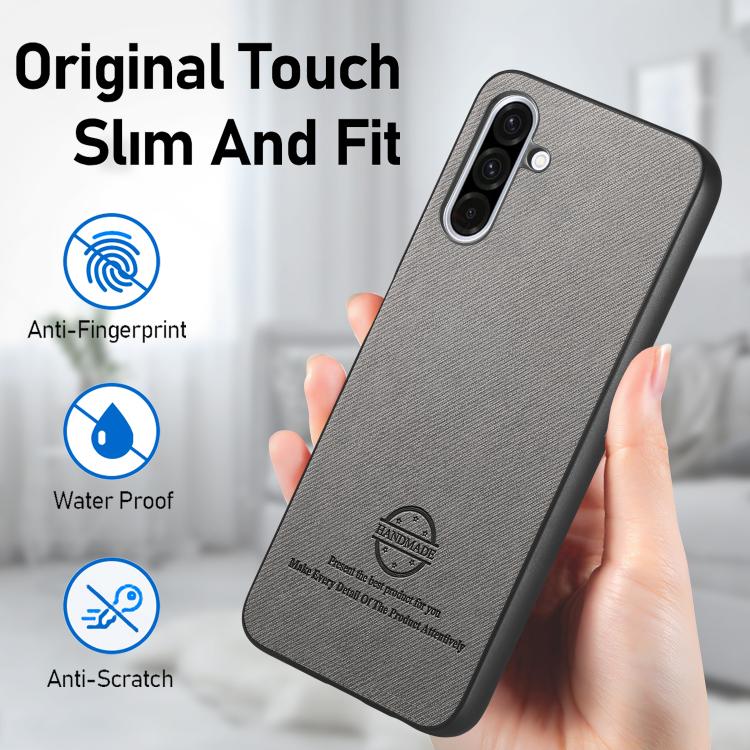 For Samsung Galaxy A36 Twill Fabric Leather Skin Back Phone Case