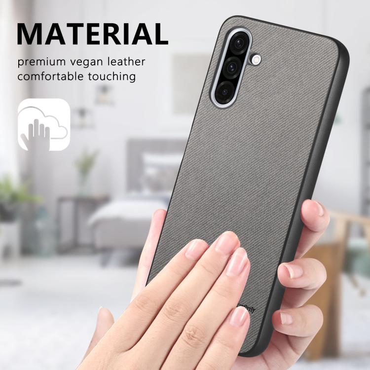 For Samsung Galaxy A36 Twill Fabric Leather Skin Back Phone Case