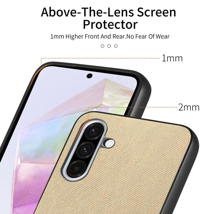 For Samsung Galaxy A36 Twill Fabric Leather Skin Back Phone Case