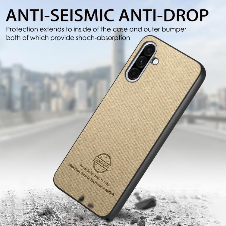 For Samsung Galaxy A36 Twill Fabric Leather Skin Back Phone Case