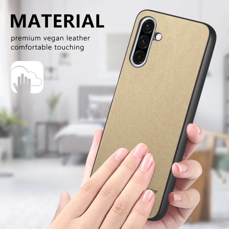 For Samsung Galaxy A36 Twill Fabric Leather Skin Back Phone Case