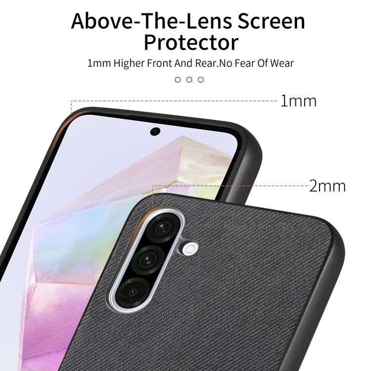 For Samsung Galaxy A36 Twill Fabric Leather Skin Back Phone Case