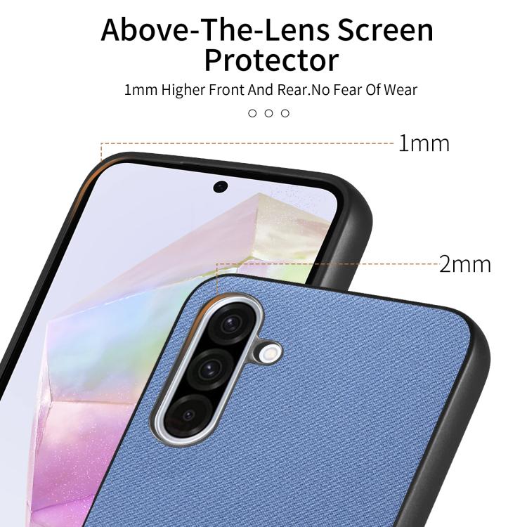 For Samsung Galaxy A56 5G Twill Fabric Leather Skin Back Phone Case