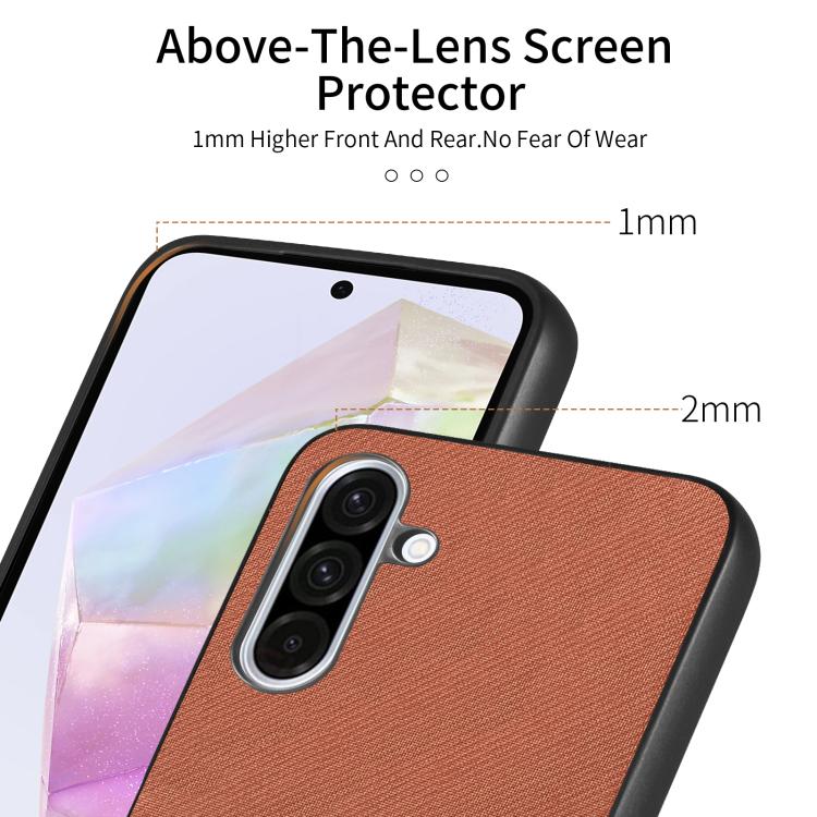For Samsung Galaxy A56 5G Twill Fabric Leather Skin Back Phone Case