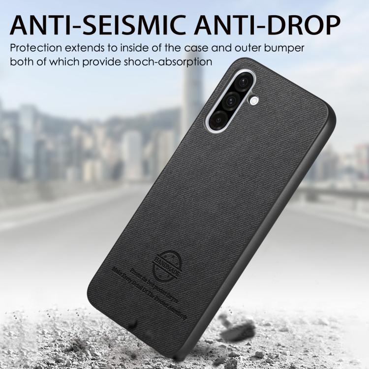 For Samsung Galaxy A56 5G Twill Fabric Leather Skin Back Phone Case