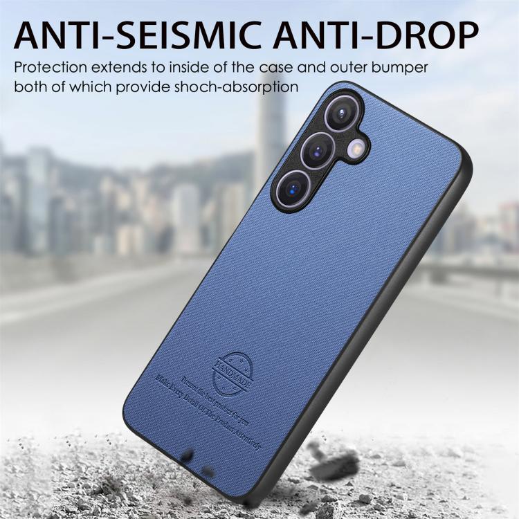 For Samsung Galaxy A37 5G Twill Fabric Leather Skin Back Phone Case