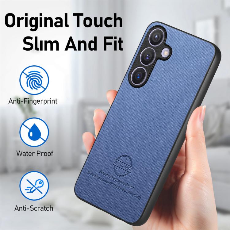 For Samsung Galaxy A37 5G Twill Fabric Leather Skin Back Phone Case