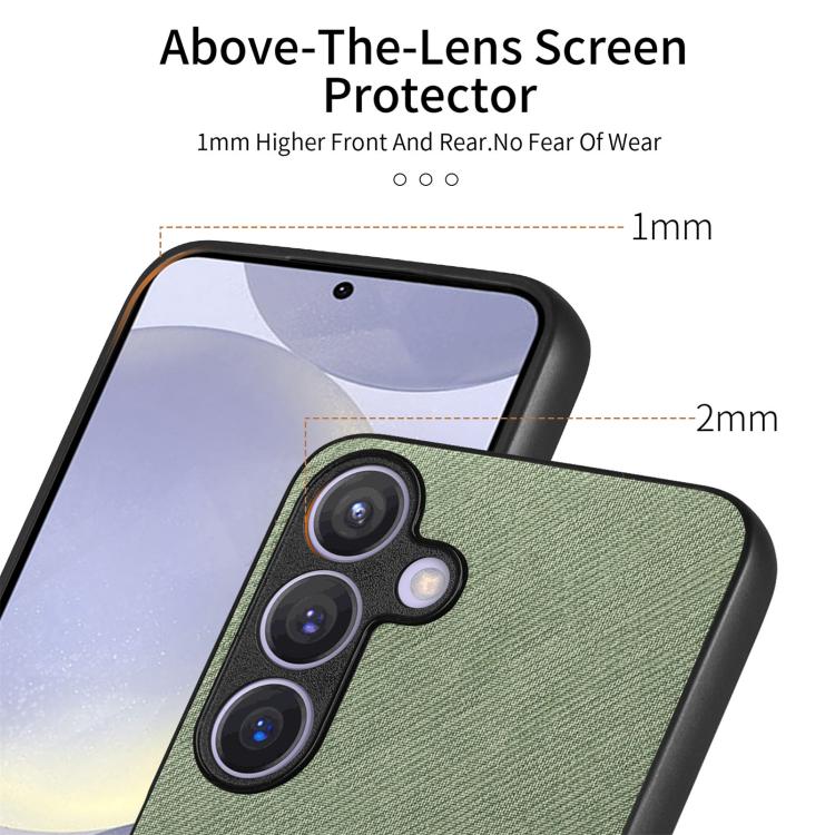 For Samsung Galaxy A37 5G Twill Fabric Leather Skin Back Phone Case