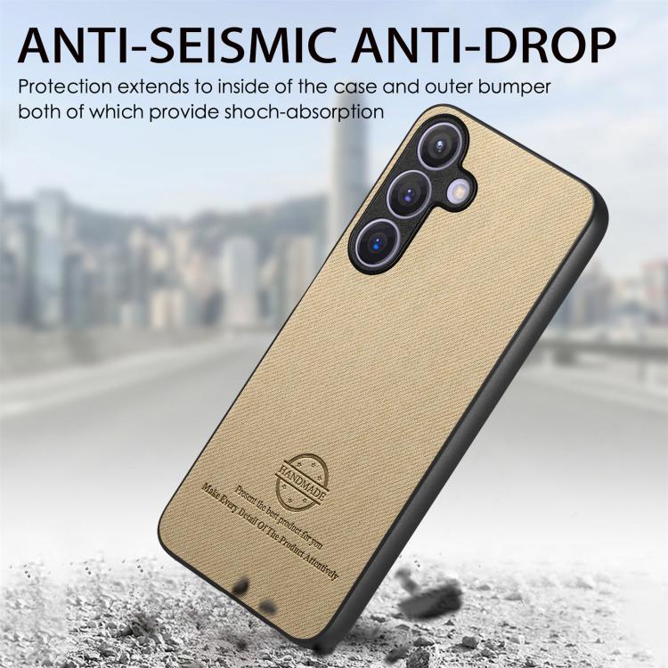For Samsung Galaxy A37 5G Twill Fabric Leather Skin Back Phone Case