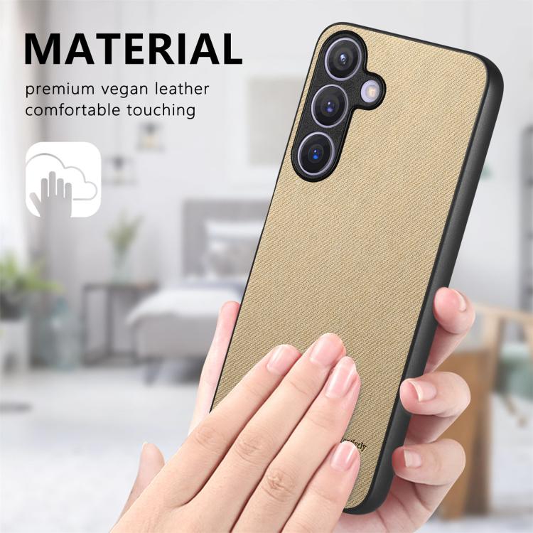 For Samsung Galaxy A37 5G Twill Fabric Leather Skin Back Phone Case