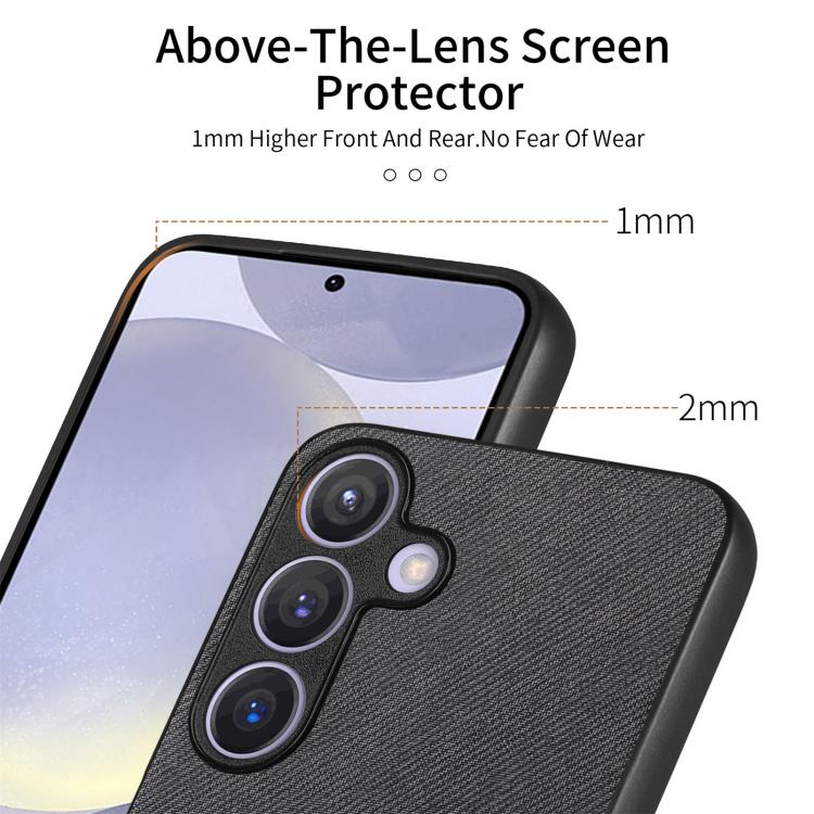 For Samsung Galaxy A37 5G Twill Fabric Leather Skin Back Phone Case