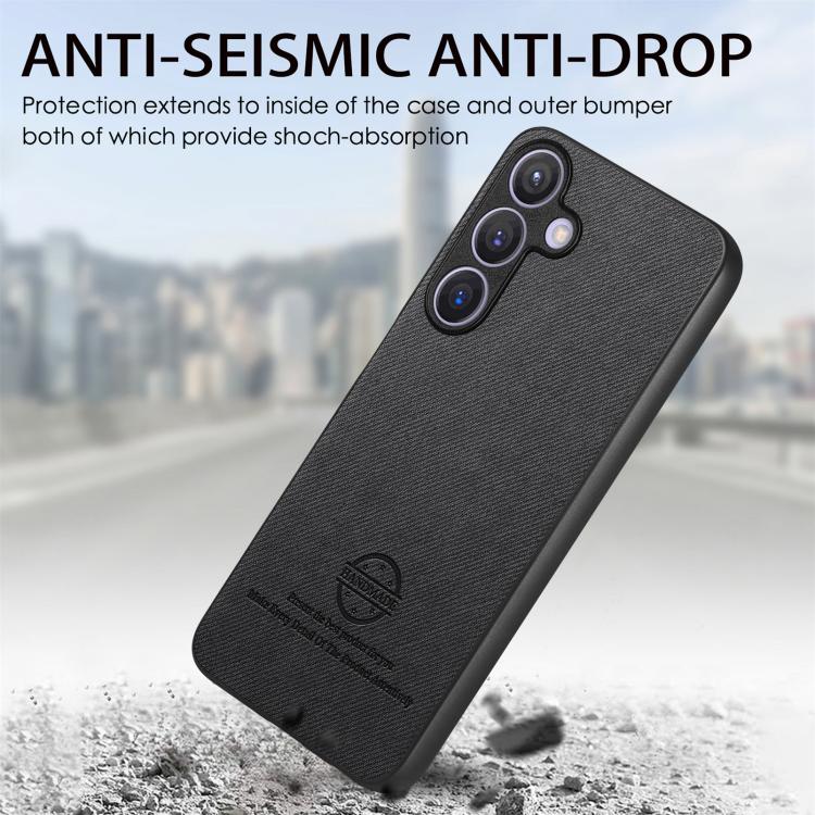 For Samsung Galaxy A37 5G Twill Fabric Leather Skin Back Phone Case