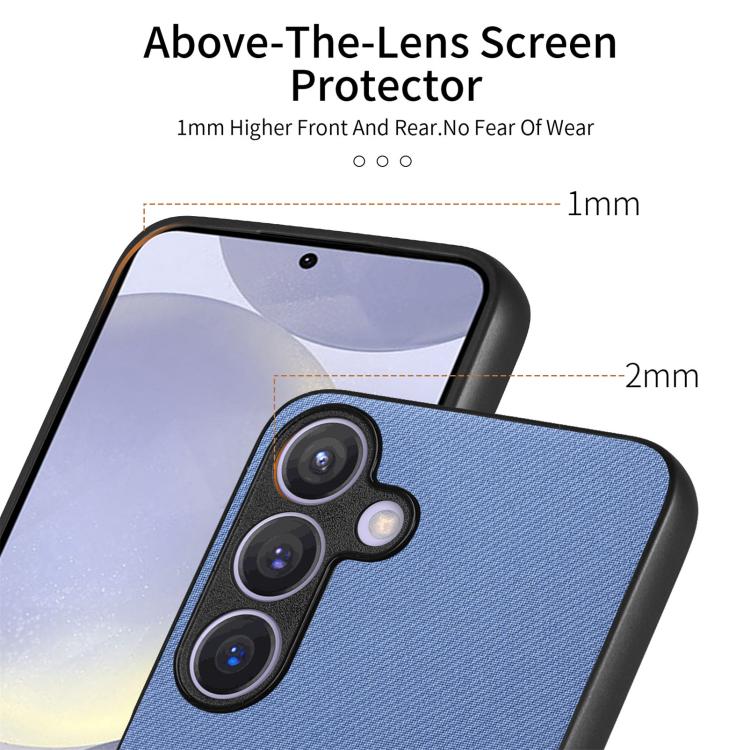 For Samsung Galaxy A57 5G Twill Fabric Leather Skin Back Phone Case