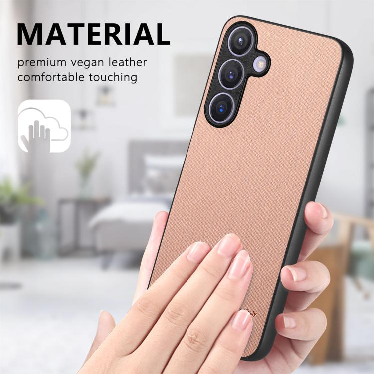 For Samsung Galaxy A57 5G Twill Fabric Leather Skin Back Phone Case