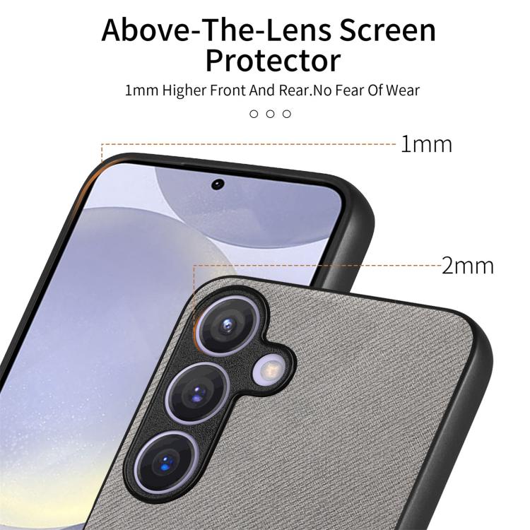 For Samsung Galaxy A57 5G Twill Fabric Leather Skin Back Phone Case