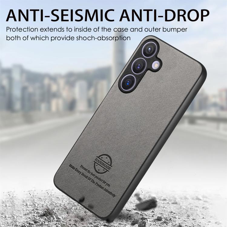 For Samsung Galaxy A57 5G Twill Fabric Leather Skin Back Phone Case