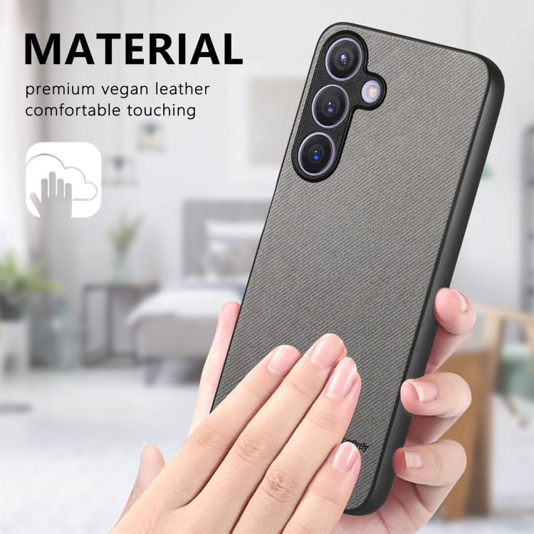 For Samsung Galaxy A57 5G Twill Fabric Leather Skin Back Phone Case