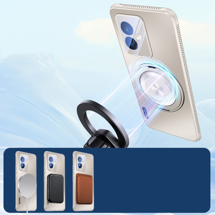 For Honor 100 Cooling MagSafe Holder Phone Case with Lens Film