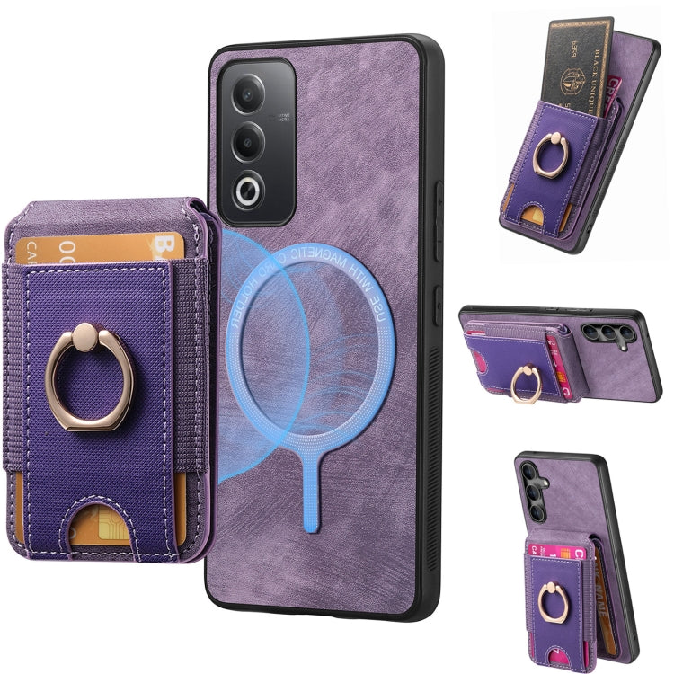 For OPPO Reno7 4G Retro Splitable Magnetic Stand Card Bag Leather Phone Case