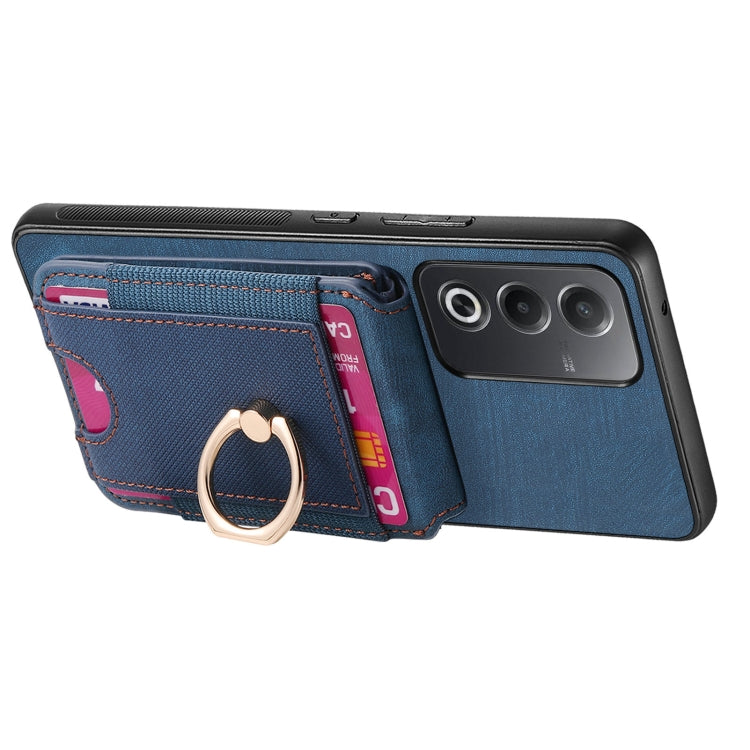For OPPO A16K Retro Splitable Magnetic Stand Card Bag Leather Phone Case