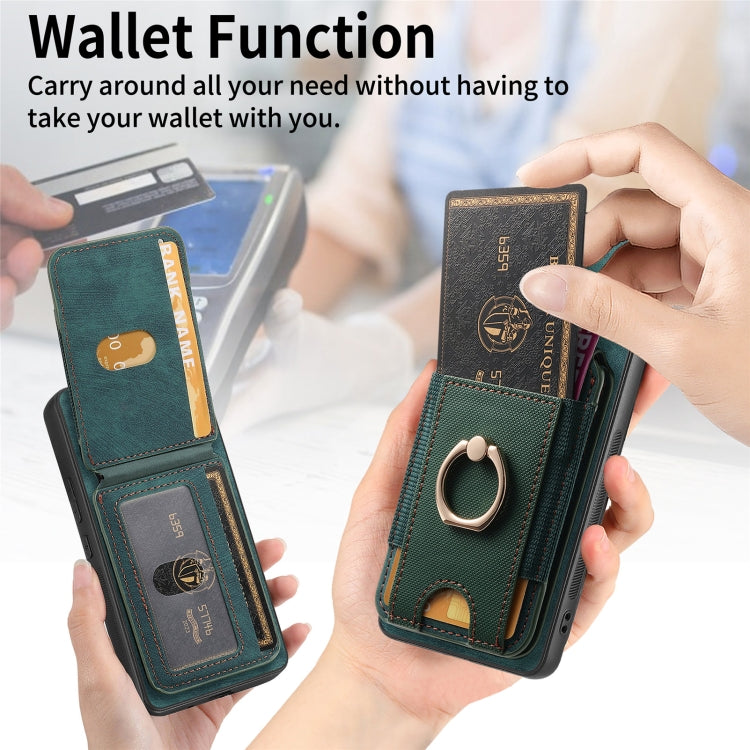 For OPPO A16K Retro Splitable Magnetic Stand Card Bag Leather Phone Case