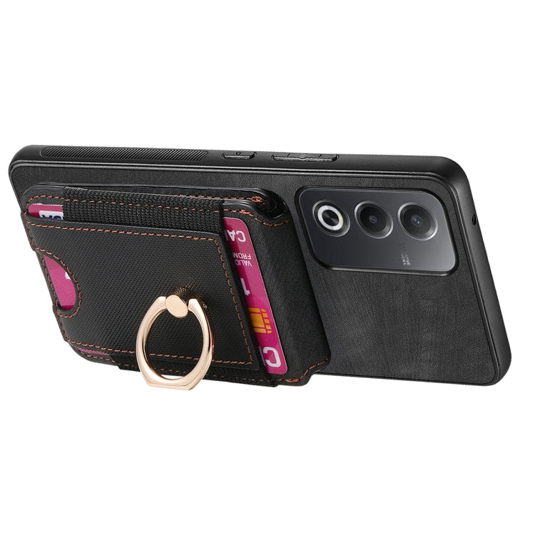 For OPPO A16 Retro Splitable Magnetic Stand Card Bag Leather Phone Case