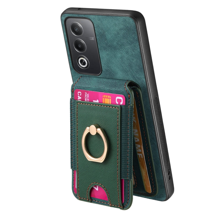 For OPPO A72 5G Retro Splitable Magnetic Stand Card Bag Leather Phone Case