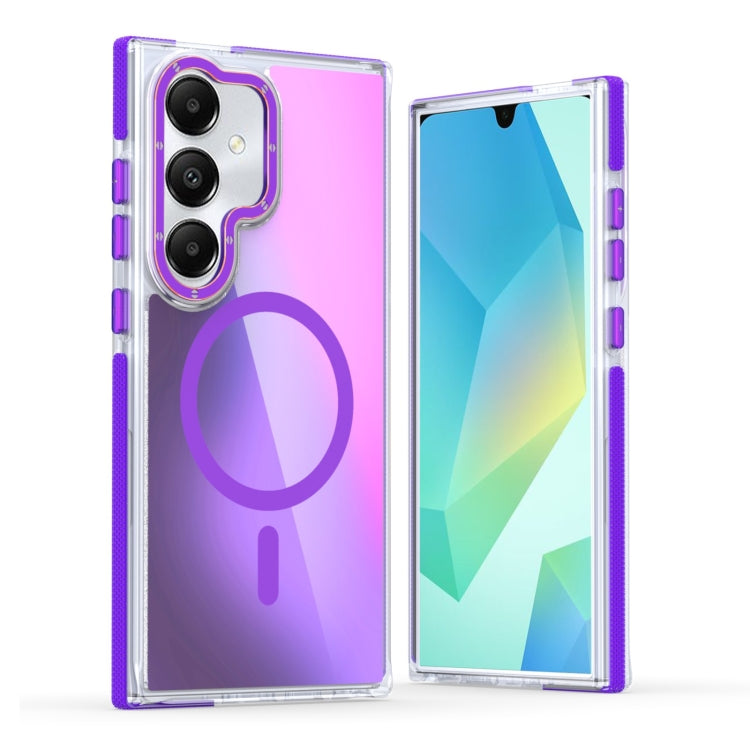 For Galaxy A16 Dual-Color Gradient Discolor MagSafe Phone Case