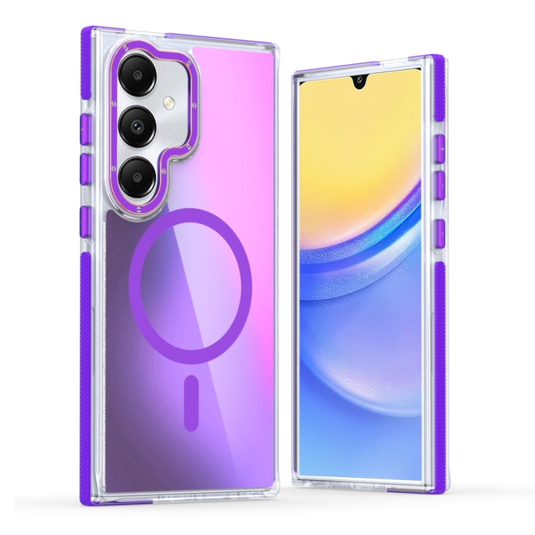 For Galaxy A15 5G Dual-Color Gradient Discolor MagSafe Phone Case