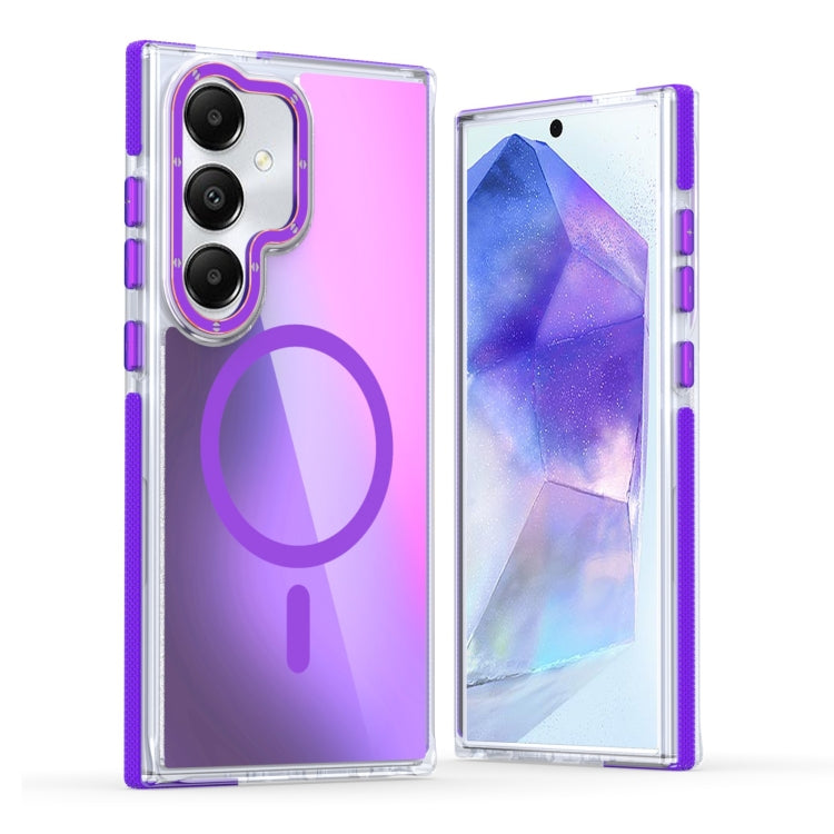 For Galaxy A55 Global Dual-Color Gradient Discolor MagSafe Phone Case